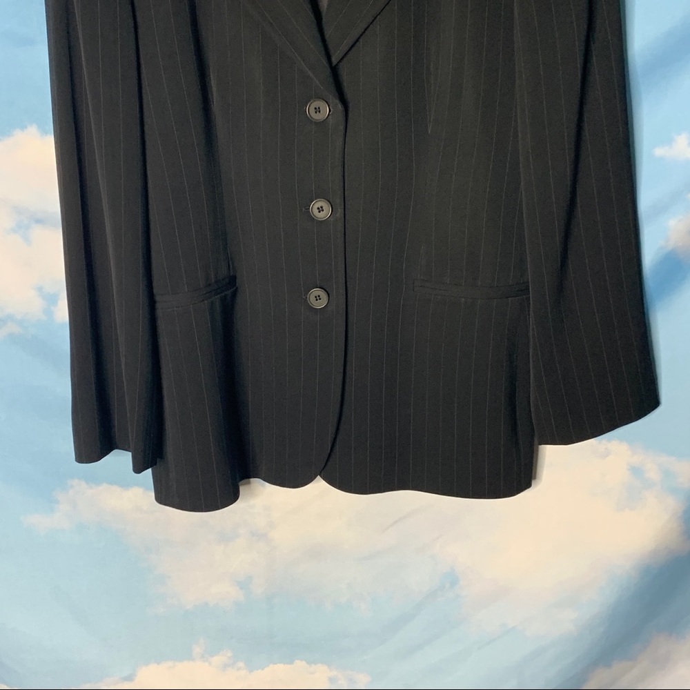 Emporio Armani- Black Jacket w/Pinstripes - Picture 3 of 10